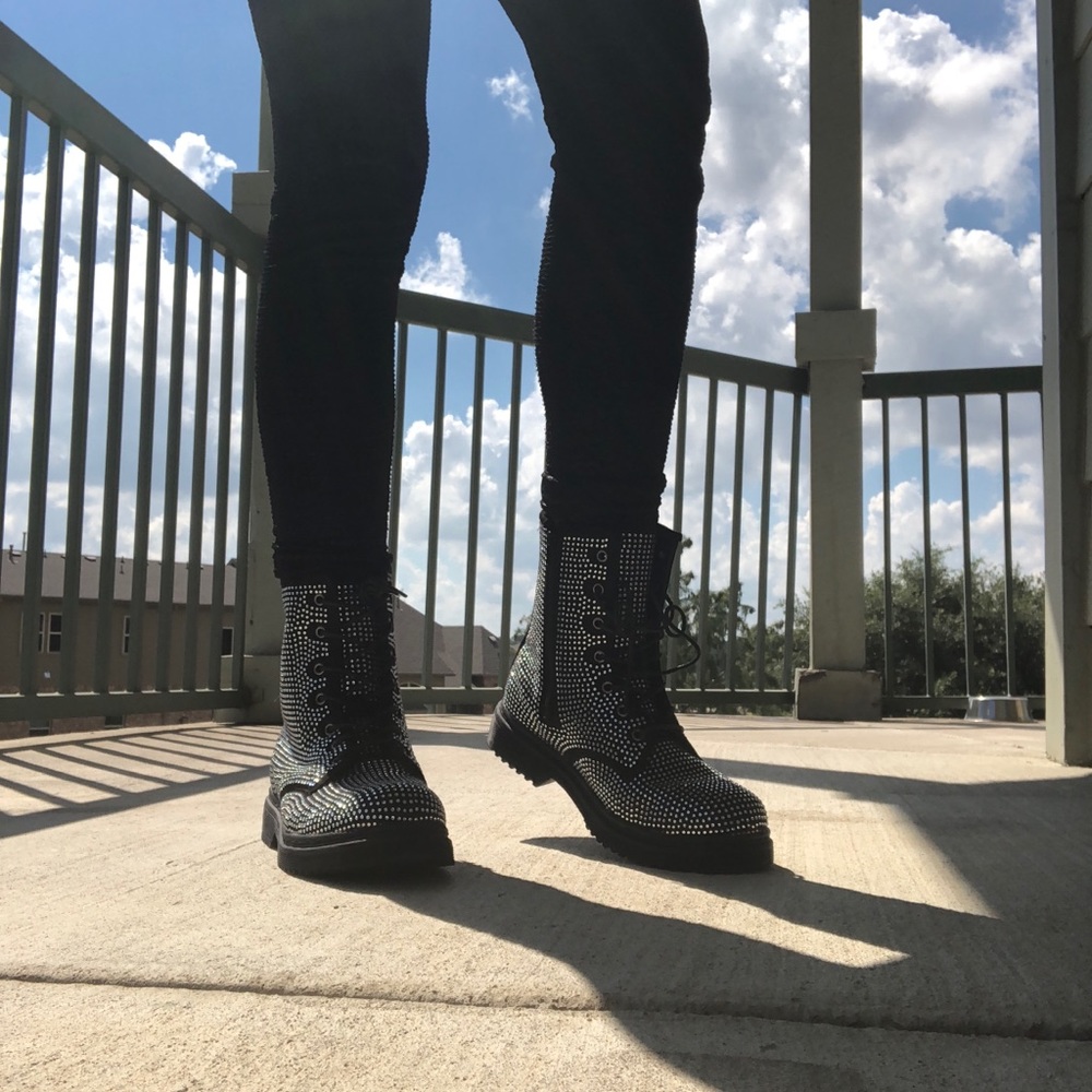 Black Ankle/Combat Boots - Picture 5 of 7